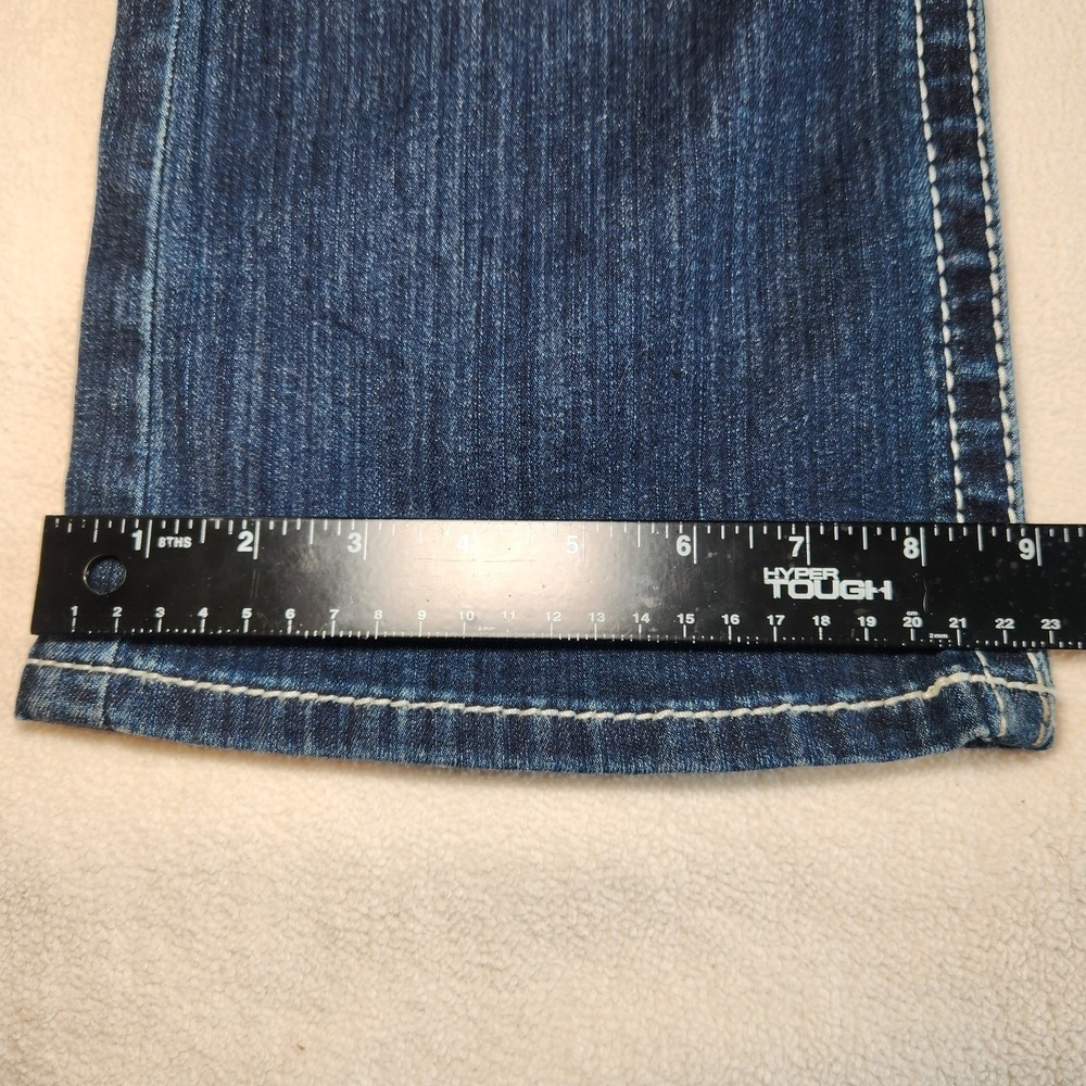 ARIAT REAL Bootcut Jeans Womens 30S Marine Blue Mid Rise Stretch Denim Western‎ - Picture 9 of 11